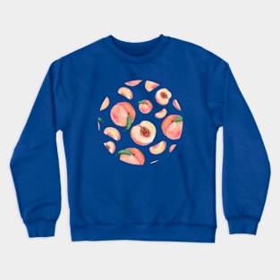 Tasty peaches round print Crewneck Sweatshirt